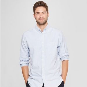 Blue & white striped button down 💙